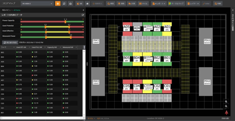 dcTrackのフロアマップの「レポート」機能紹介 ～電力利用状況を様々な角度で分析 - DC ASIA Ltd.